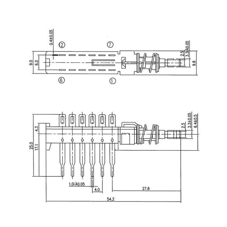 Spring Loaded Push Button Switch 12 Long Pin - Toneluck Micro Switch ...